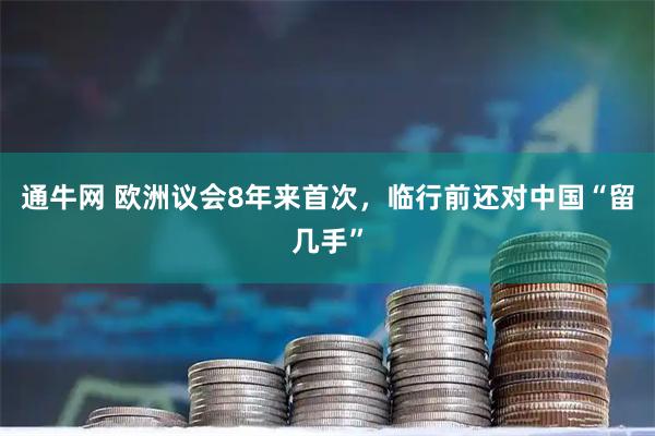 通牛网 欧洲议会8年来首次，临行前还对中国“留几手”