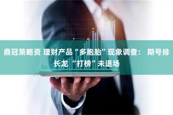 鼎冠策略资 理财产品“多胞胎”现象调查： 期号排长龙 “打榜”未退场